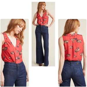 Unrivaled Enjoyment Sleeveless Top in Cats